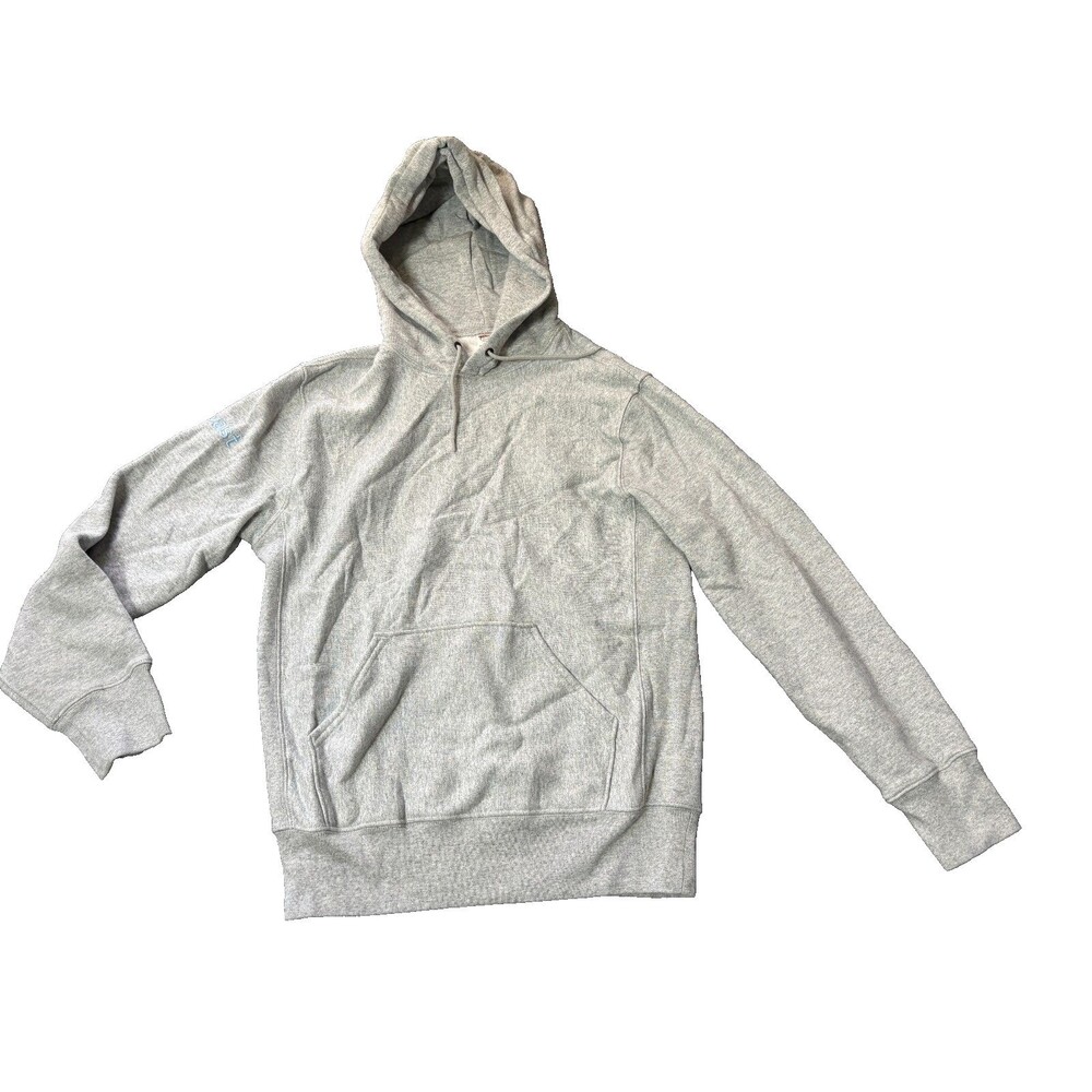 J.Crew Hoodie Mens S Gray Embordered "Toast"